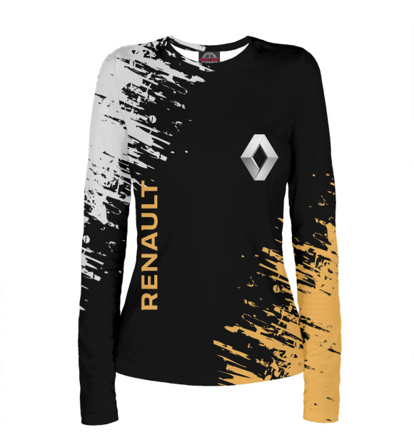 Женский лонгслив с изображением Renault цвета Белый
