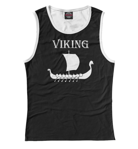 Майка для девочки с изображением Viking цвета Белый