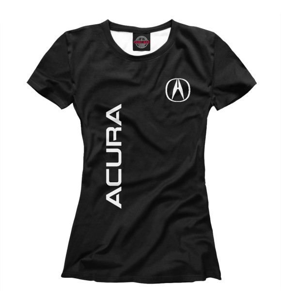 Женская футболка с изображением Acura цвета Белый