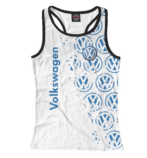 Женская майка-борцовка с изображением Volkswagen цвета Белый