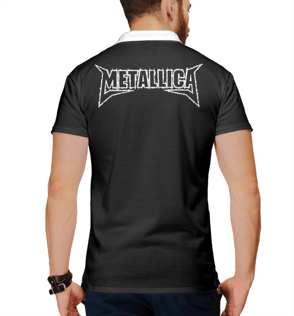 Мужское поло с притом Metallica Giants цвета Белый Мужское поло с изображением Metallica Giants цвета Белый