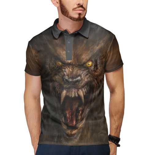 

Поло Print Bar, Белый, Оборотень