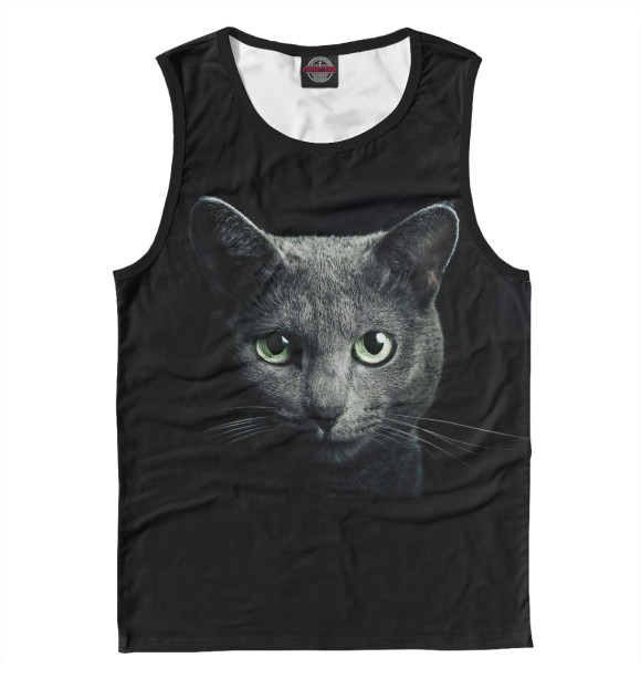 Майка для мальчика с изображением Кот цвета Белый