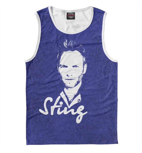 Мужская майка с изображением Sting цвета Белый