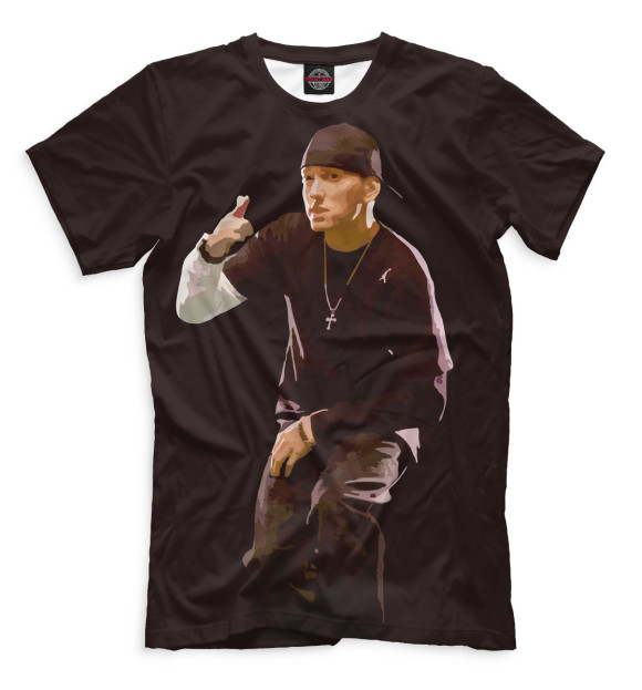 Футболка для мальчиков с изображением Eminem цвета Черный