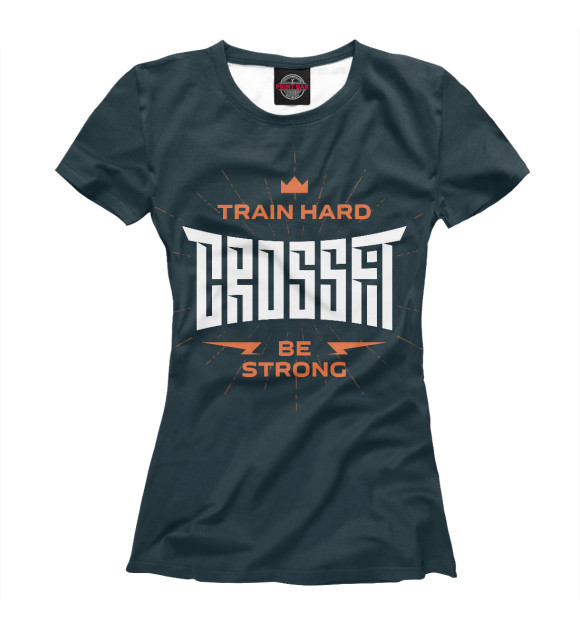 Футболка для девочек с изображением Crossfit цвета Белый