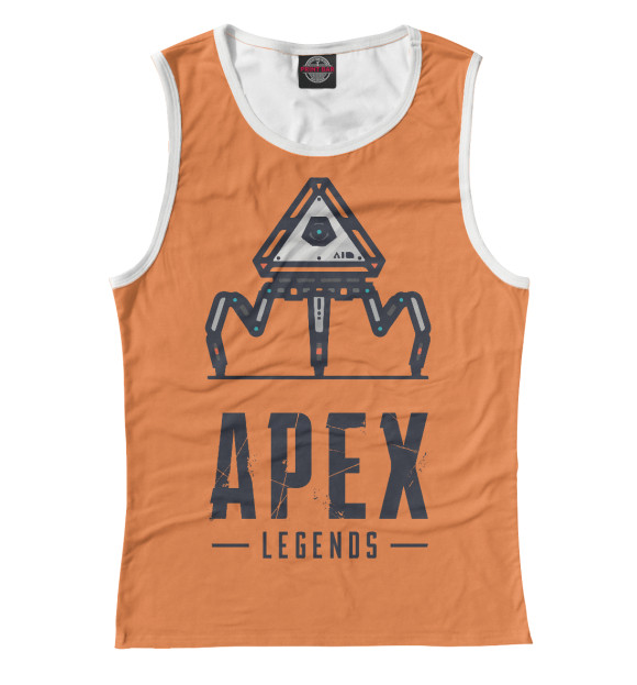 Майка для девочки с изображением Apex legends loot drone цвета Белый