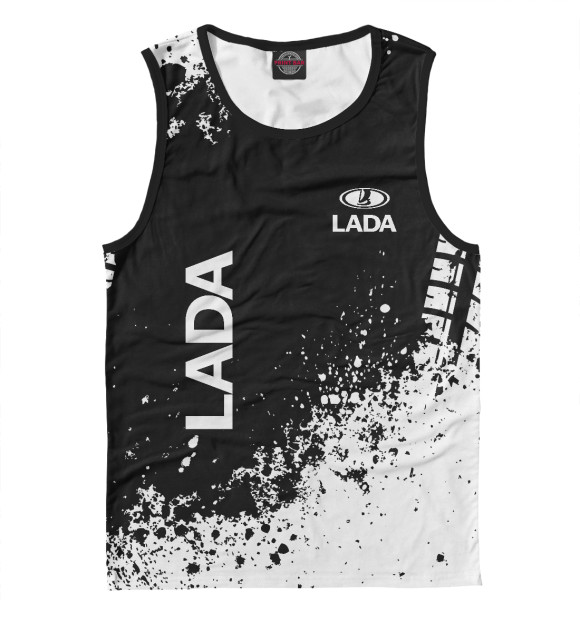 Майка для мальчика с изображением Lada цвета Белый