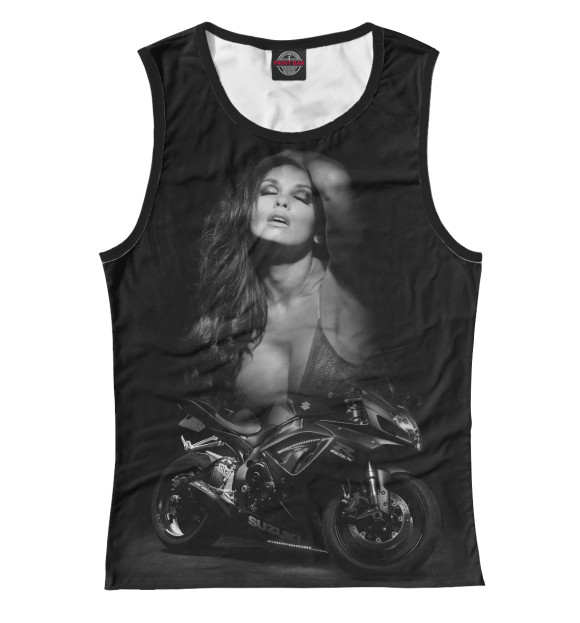 Майка для девочки с изображением Motorcycles and girls forever цвета Белый
