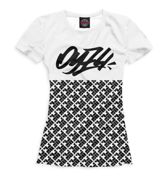 Женская футболка с изображением ОУ74 цвета Белый