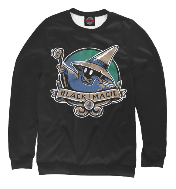 Мужской свитшот с изображением Black Magic цвета Белый