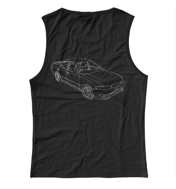 Женская майка с изображением JDM JZX90 Black цвета Белый