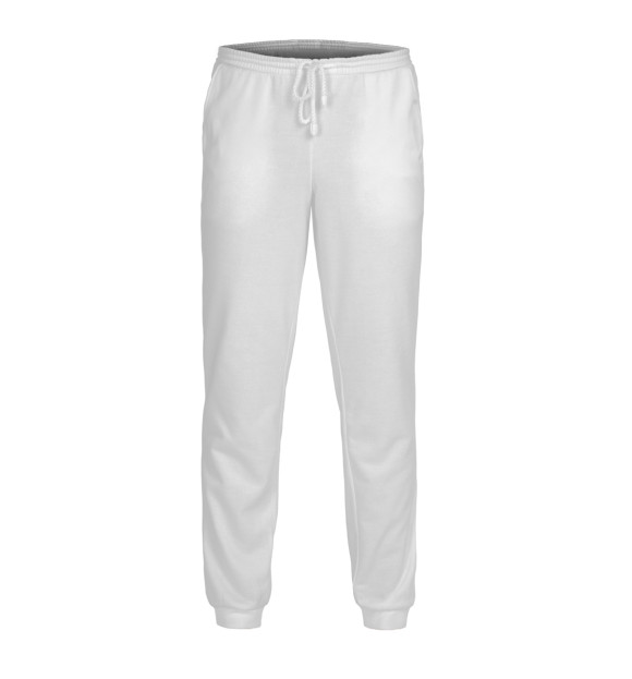 Мужские спортивные штаны с изображением Хрюша цвета Белый