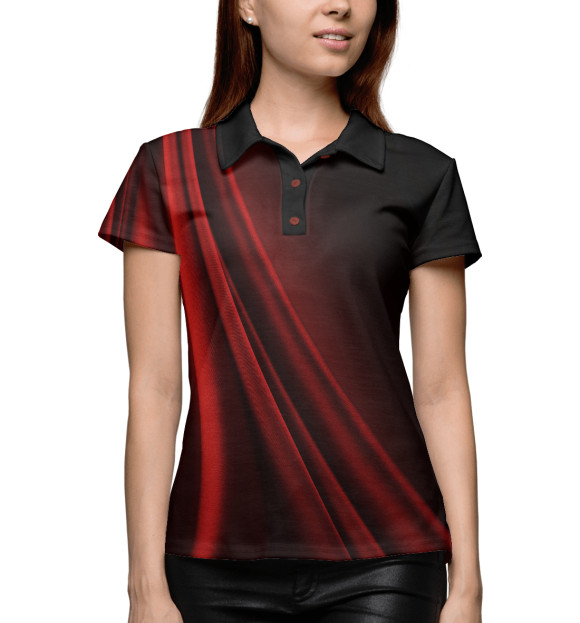 Женское поло с изображением Шелк цвета Белый