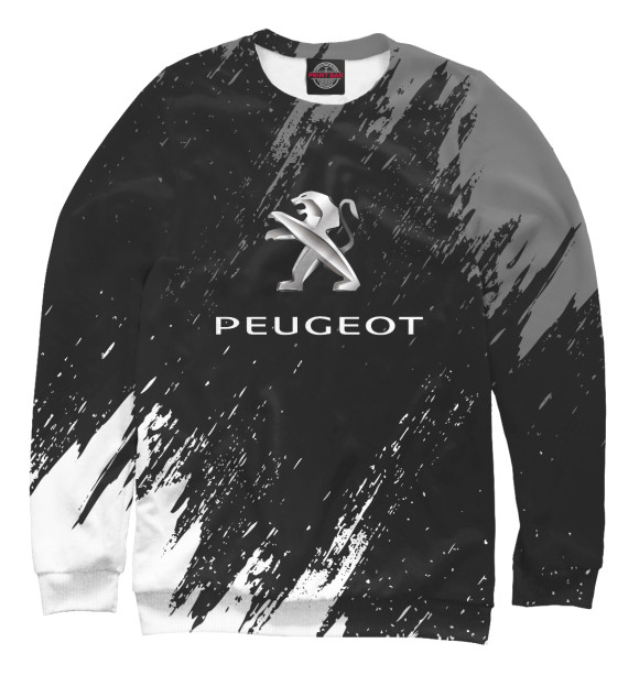 Мужской свитшот с изображением Peugeot цвета Белый