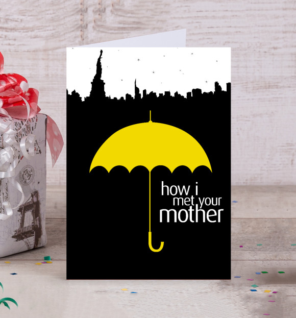 Открытка с изображением How I Met your Mother цвета Белый