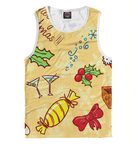 

Майки Print Bar, Белый, Merry Christmas