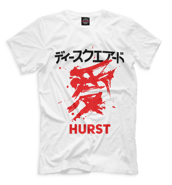 Мужская футболка с изображением Hurst цвета Белый