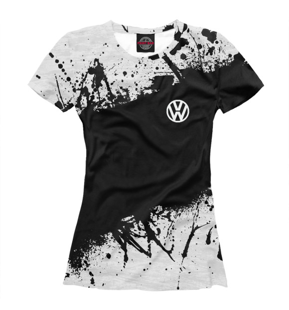 Женская футболка с изображением Volkswagen sport цвета Белый