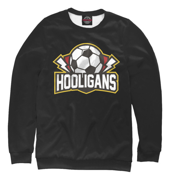 Свитшот для мальчиков с изображением Football Hooligans цвета Белый