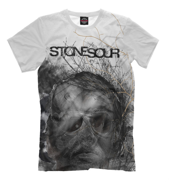 Футболка для мальчиков с изображением Stone Sour цвета Молочно-белый