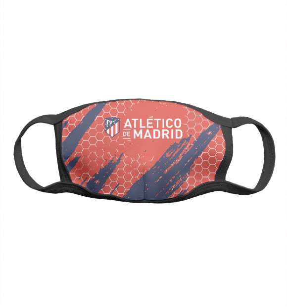 Маска тканевая с изображением Atletico Madrid цвета Белый
