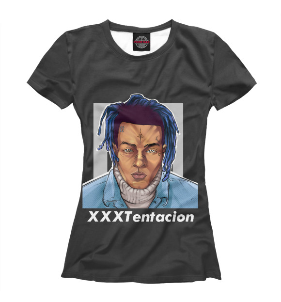 Футболка для девочек с изображением XXXTentacion цвета Белый