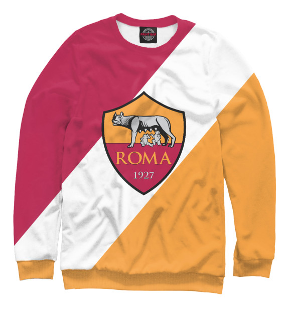 Свитшот для мальчиков с изображением FC ROMA цвета Белый