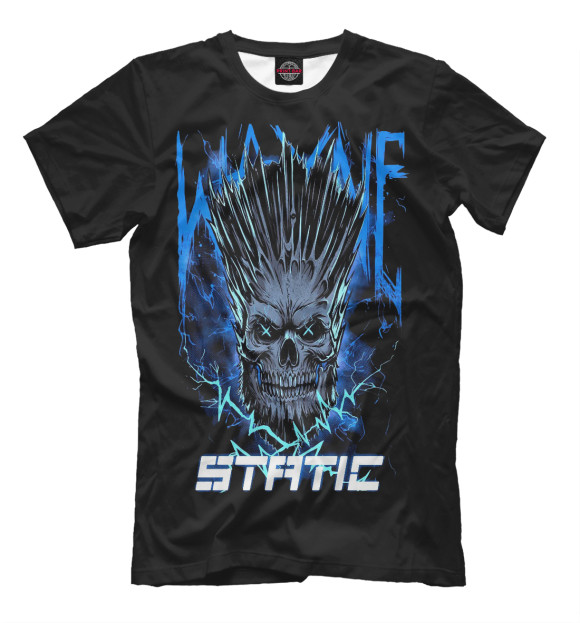 Мужская футболка с изображением Static-X цвета Черный