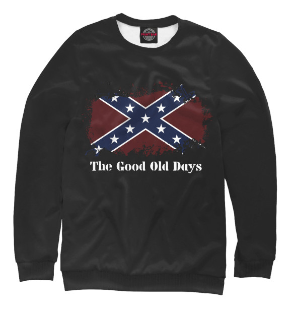 Свитшот для мальчиков с изображением Старые времена Конфедерации цвета Белый