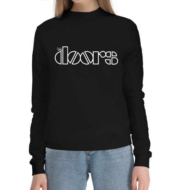 Женский хлопковый свитшот с изображением The Doors цвета Черный