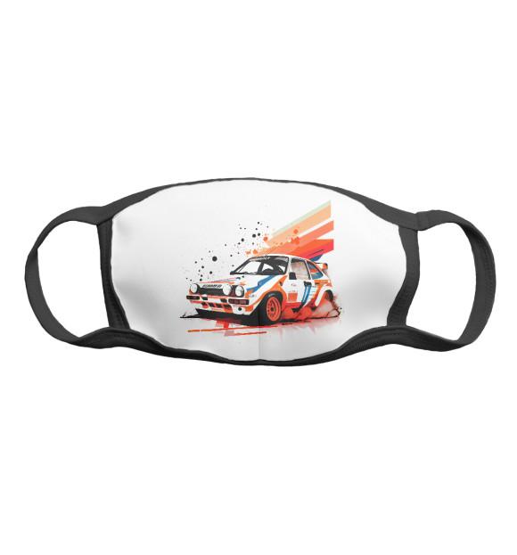 Маска тканевая с изображением Авторалли в ярких цветах цвета Белый