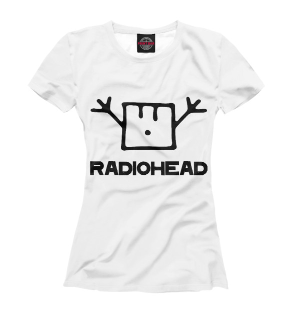 Футболка для девочек с изображением Radiohead цвета Белый