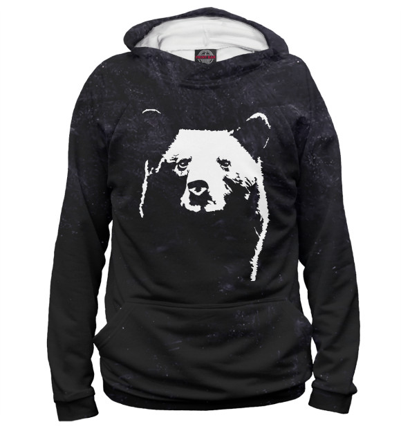 Женское худи с изображением Bear цвета Белый