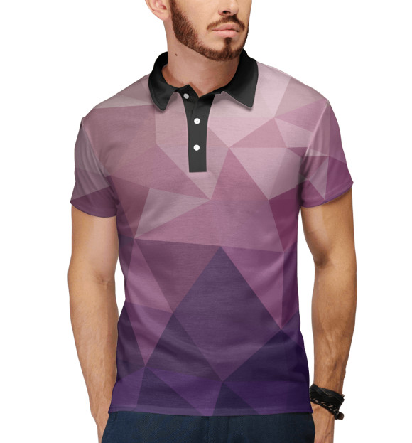 Мужское поло с изображением Polyfon цвета Белый