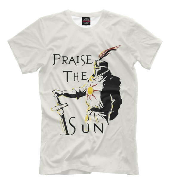 Мужская футболка с изображением Praise The Sun цвета Белый