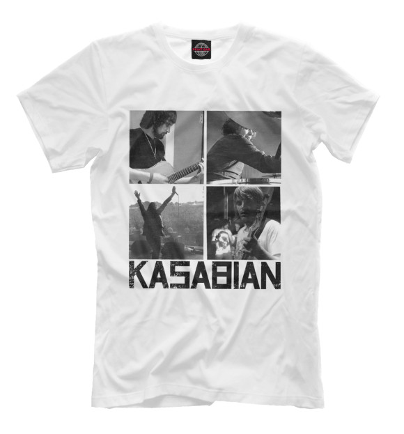 Футболка для мальчиков с изображением Kasabian цвета Молочно-белый