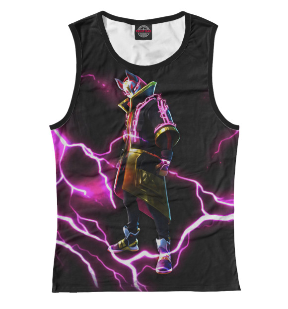 Женская майка с изображением FORTNITE цвета Белый