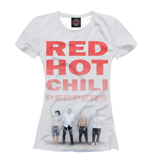 Футболка для девочек с изображением Red Hot Chili Peppers цвета Белый