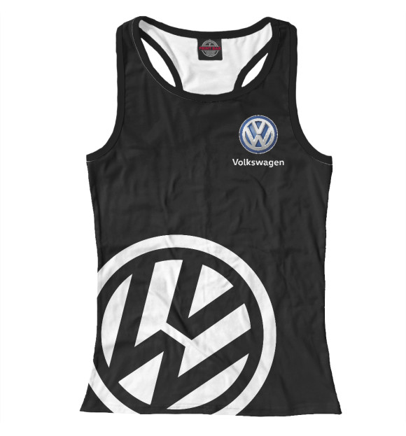 Женская майка-борцовка с изображением Volkswagen цвета Белый