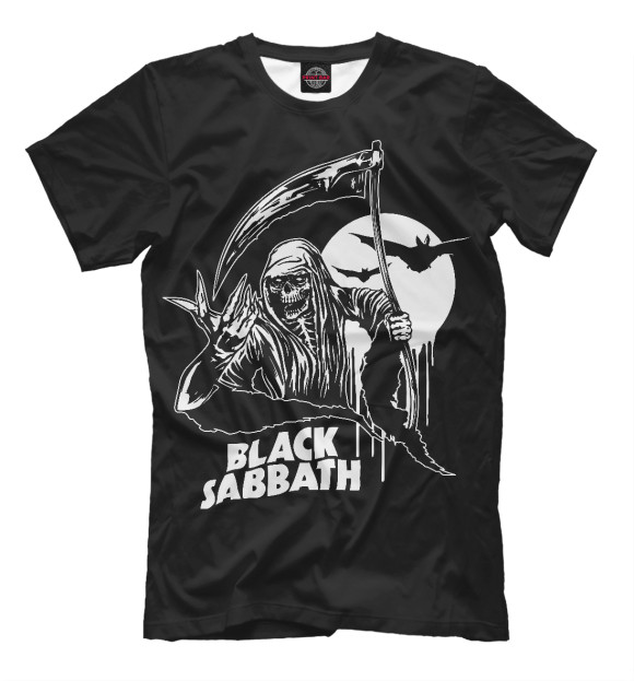 Футболка для мальчиков с изображением Black Sabbath цвета Черный