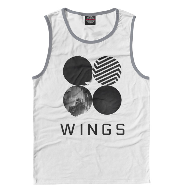 Майка для мальчика с изображением Wings BTS цвета Белый