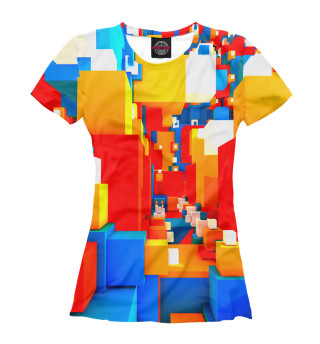 Женская футболка Оптические кубы