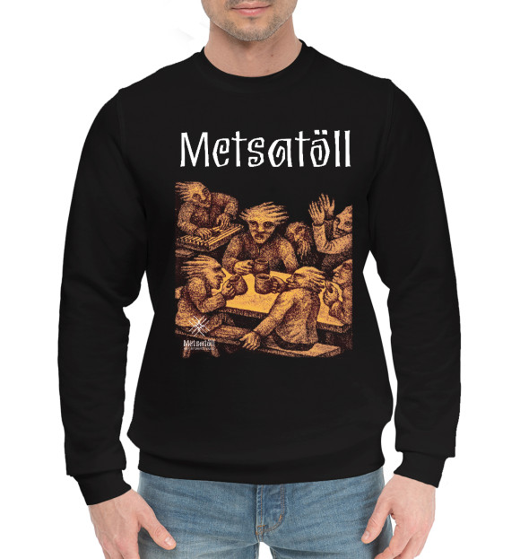 Мужской хлопковый свитшот с изображением Metsatoll цвета Черный