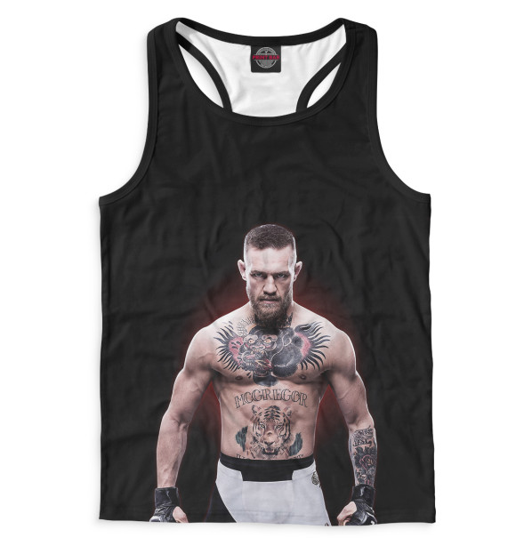 Мужская майка-борцовка с изображением Конор МакГрегор цвета Белый