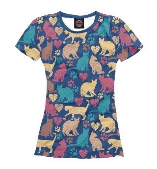 Женская футболка Love Cats Pets!