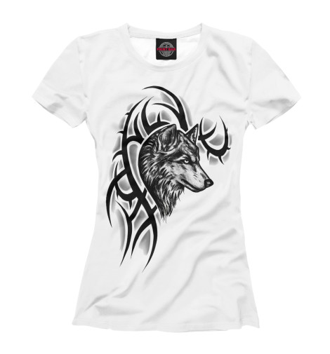 

Футболки Print Bar, Белый, Волк