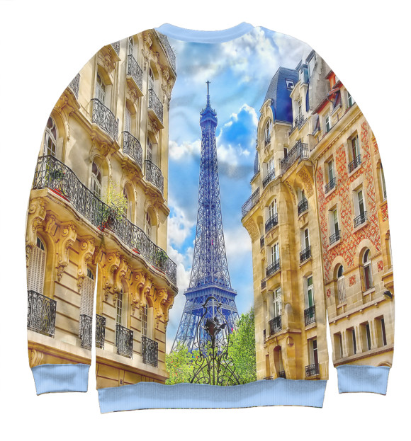 Свитшот для девочек с изображением Париж, Франция цвета Белый