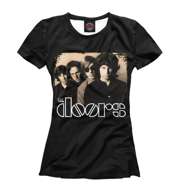 Женская футболка с изображением группа The Doors и Джим Моррисон цвета Белый