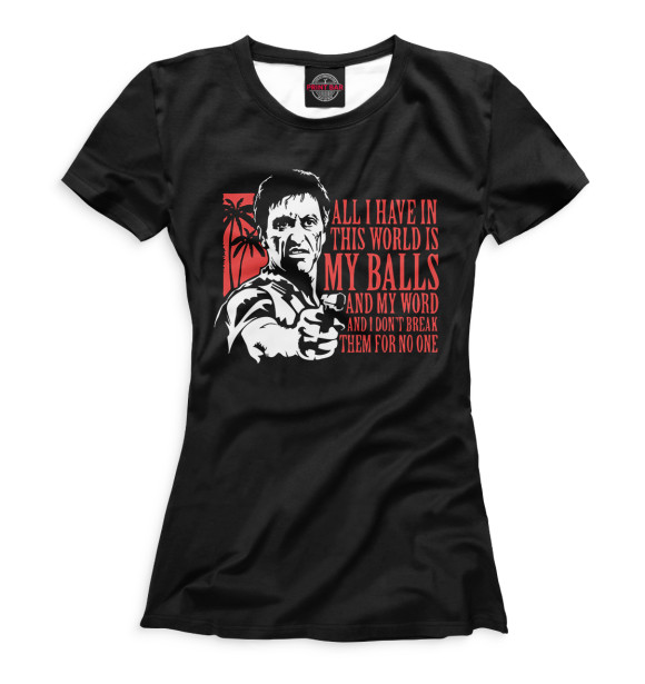 Женская футболка с изображением All I Have In цвета Белый